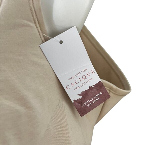 Cacique The Cotton Collection Lightly Lined No Wire Bra Size 50B New - Picture 3 of 5